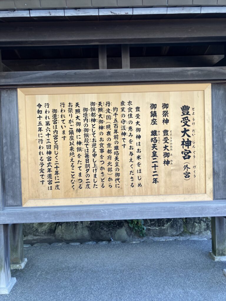 外宮（豊受大神宮）についての解説板